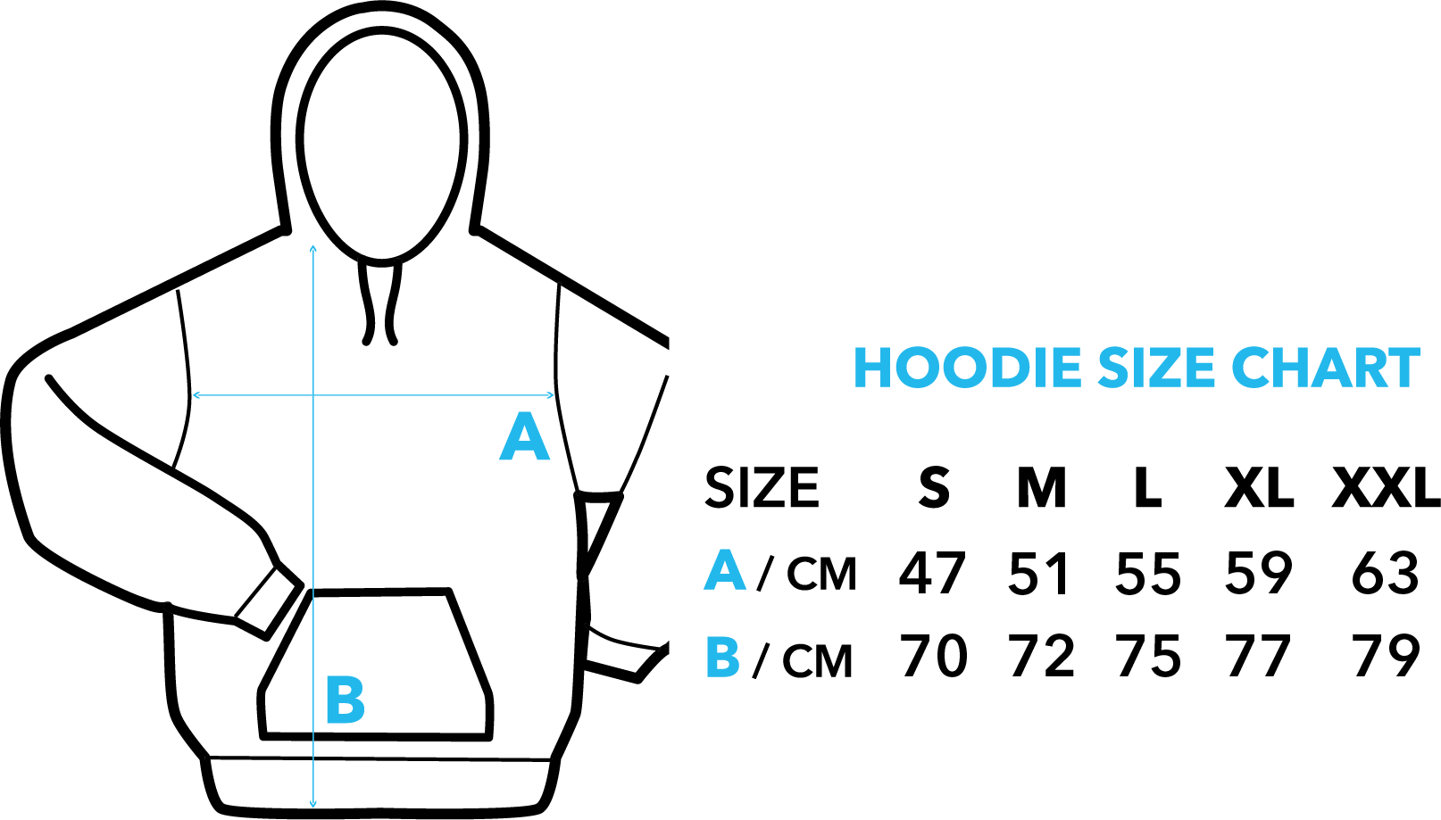 SIZE CHART TEE HOODIE